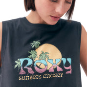 26160620-01 Roxy Prendas Musculosas Femenino Moda Lineup Crew Negro
