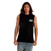 Quiksilver Musculosas Masculino Moda Retro Faded Muscle Negro