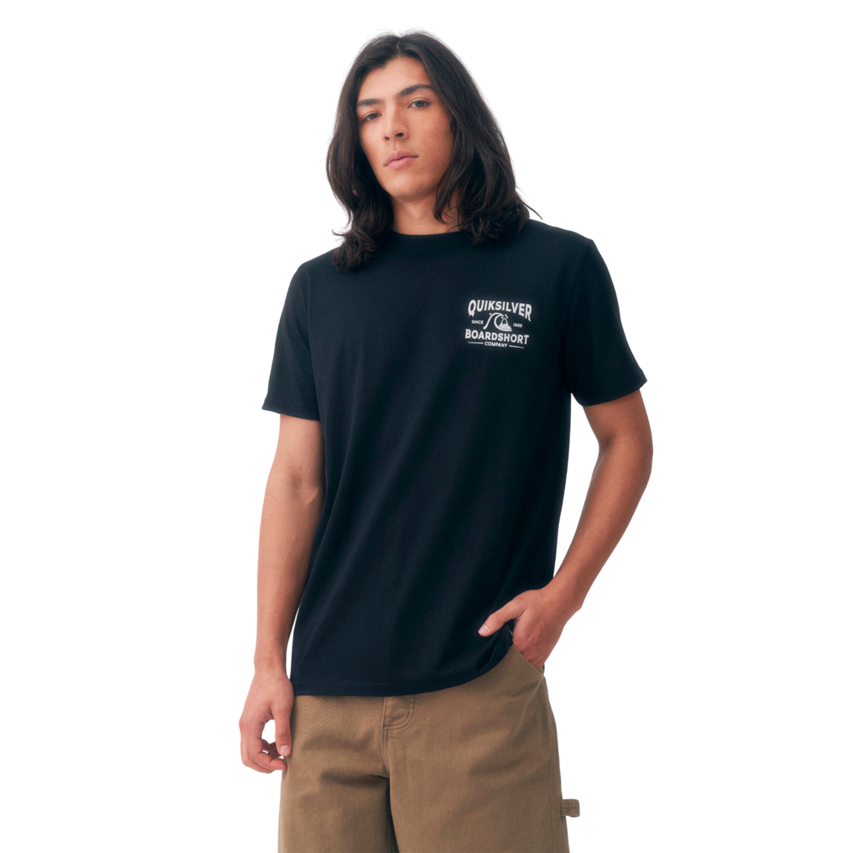 26140602-01 Quiksilver Prendas Remeras Masculino Moda Time Tested Black