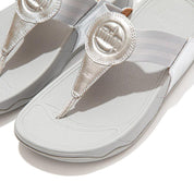 FitFlop Sandalias Femenino Walkstar Toe-Post Sandals Silver