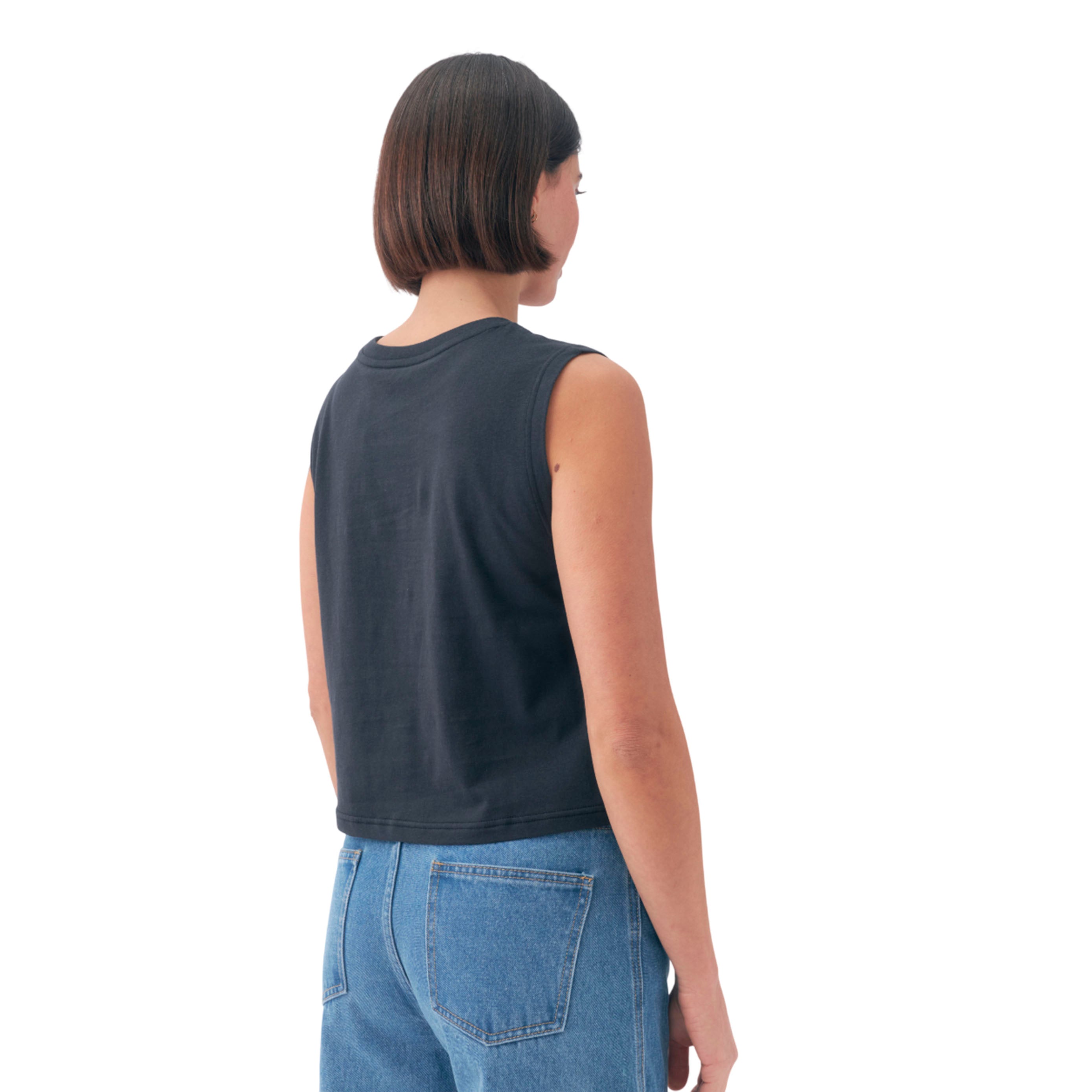 26160620-01 Roxy Prendas Musculosas Femenino Moda Lineup Crew Negro
