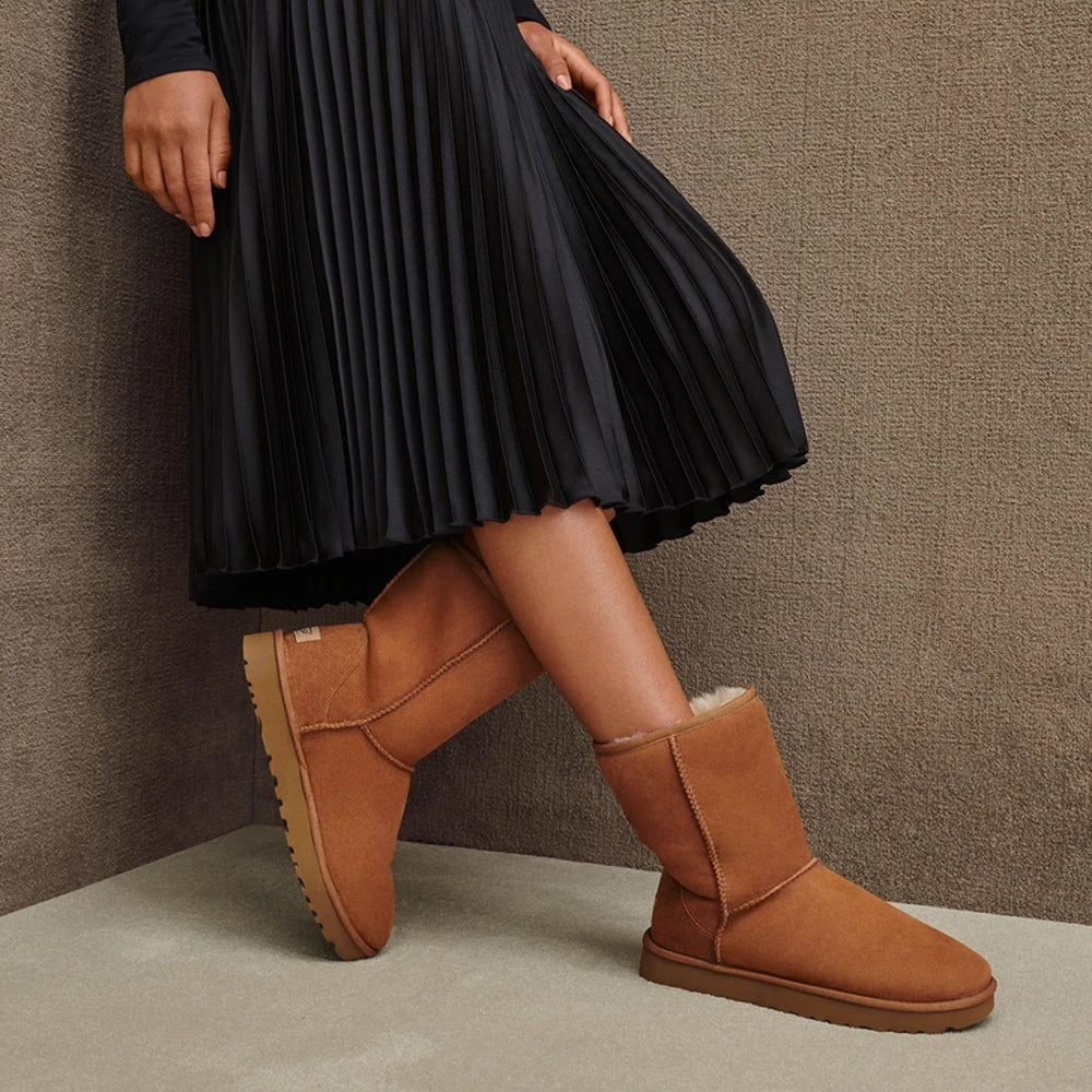 UGG Botas Femenino Moda Classic Short II Chestnut